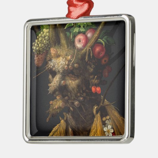 Giuseppe Arcimboldo - Vier seizoenen in één hoofd Metalen Ornament (Links)