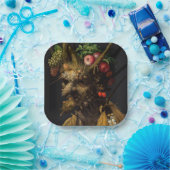 Giuseppe Arcimboldo - Vier seizoenen in één hoofd Papieren Bordje (Feest)