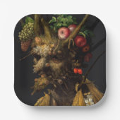 Giuseppe Arcimboldo - Vier seizoenen in één hoofd Papieren Bordje (Voorkant)