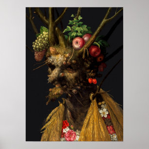 Giuseppe Arcimboldo - Vier seizoenen in één hoofd Poster