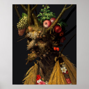 Giuseppe Arcimboldo - Vier seizoenen in één hoofd Poster