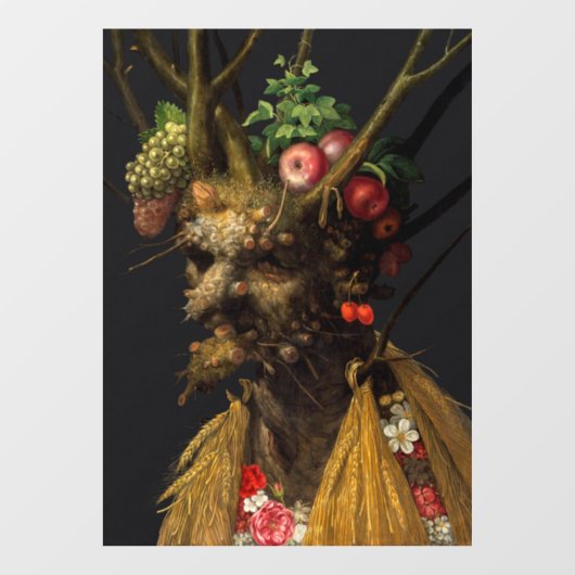 Giuseppe Arcimboldo - Vier seizoenen in één hoofd Raamsticker (Vel)