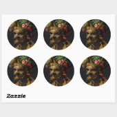Giuseppe Arcimboldo - Vier Seizoenen in één hoofd Ronde Sticker (Vel)