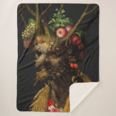 Giuseppe Arcimboldo - Vier seizoenen in één hoofd Sherpa Deken (Voorkant)