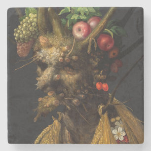 Giuseppe Arcimboldo - Vier seizoenen in één hoofd Stenen Onderzetter