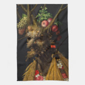 Giuseppe Arcimboldo - Vier seizoenen in één hoofd Theedoek (Verticaal)