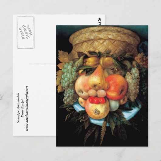 Giuseppe Arcimboldo - Vruchtmandje Briefkaart (Voorkant / Achterkant)