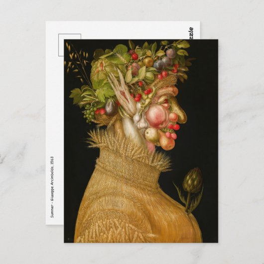 Giuseppe Arcimboldo - zomer Briefkaart (Voorkant / Achterkant)
