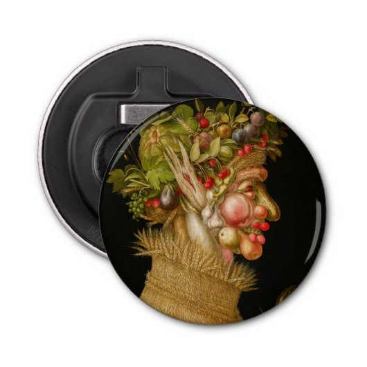 Giuseppe Arcimboldo - zomer Button Flesopener (Voorkant)