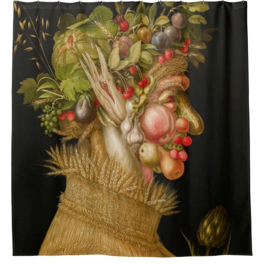 Giuseppe Arcimboldo - zomer Douchegordijn (Voorkant)