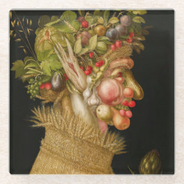 Giuseppe Arcimboldo - zomer Glazen Onderzetter