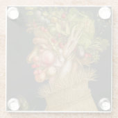 Giuseppe Arcimboldo - zomer Glazen Onderzetter (Achterkant)