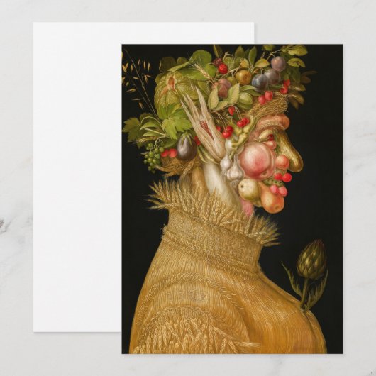 Giuseppe Arcimboldo - zomer Kaart (Voorkant / Achterkant)