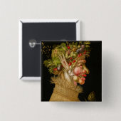Giuseppe Arcimboldo - Zomer Vierkante Button 5,1 Cm (Voorkant /achterkant)