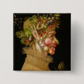 Giuseppe Arcimboldo - Zomer Vierkante Button 5,1 Cm (Voorkant)