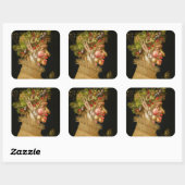Giuseppe Arcimboldo - zomer Vierkante Sticker (Vel)