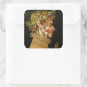 Giuseppe Arcimboldo - zomer Vierkante Sticker (Tas)