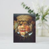 Giuseppe Arcimboldo's Omkeerbare Hoofd met mandje Briefkaart (Staand voorkant)