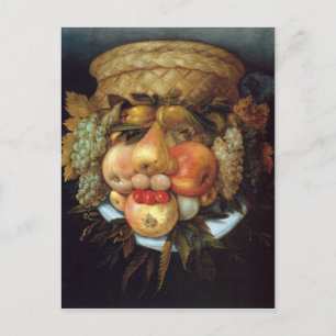 Giuseppe Arcimboldo's Omkeerbare Hoofd met mandje Briefkaart