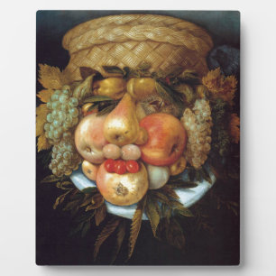 Giuseppe Arcimboldo's Omkeerbare Hoofd met mandje Fotoplaat