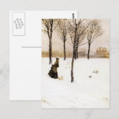 Giuseppe de Nittis- A Winter's Landscape Briefkaart (Voorkant / Achterkant)