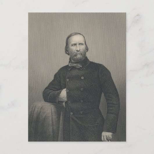 Giuseppe Garibaldi, gegraveerd door D.J Pound Briefkaart (Voorkant)