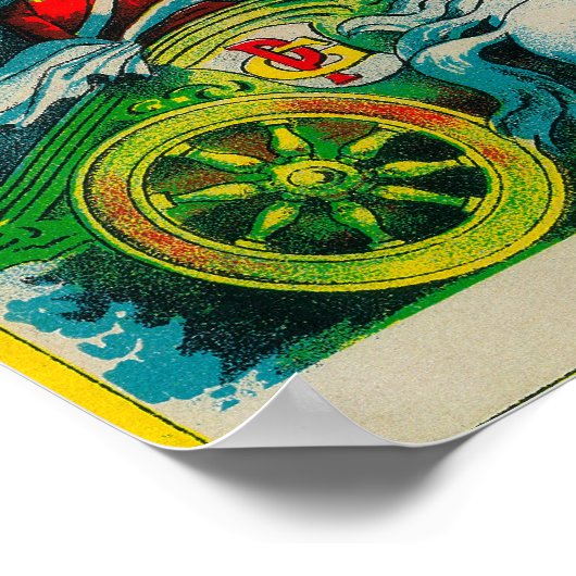 Giuseppe Garibaldi Macaroni Label Poster (Hoek)