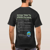 Giuseppe "GMan" voor de gemeenteraad T-Shirt (Achterkant)