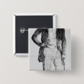 Giuseppe Mazzini Vierkante Button 5,1 Cm (Voorkant /achterkant)