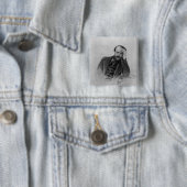 Giuseppe Mazzini Vierkante Button 5,1 Cm (In situ)