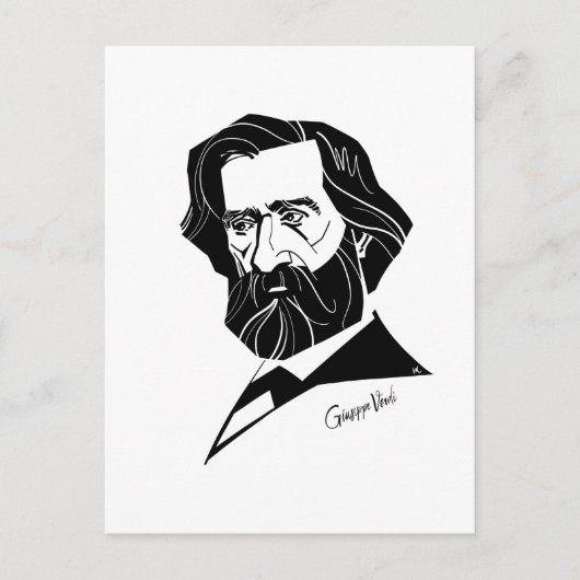 Giuseppe Verdi Briefkaart (Voorkant)