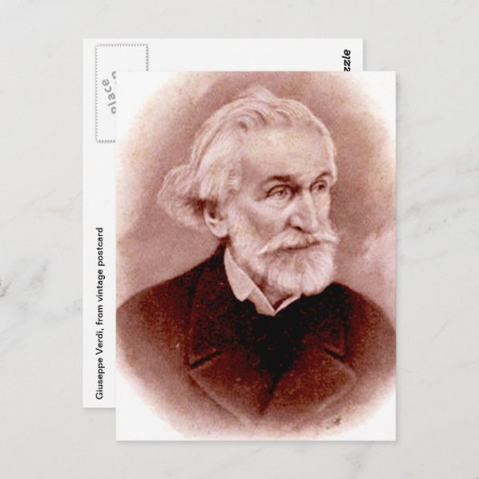 GIUSEPPE VERDI (briefkaart van begin jaren 1900) Briefkaart (Voorkant / Achterkant)