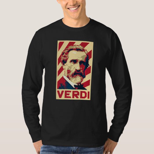 Giuseppe Verdi Classical Music Composer Retro T-shirt (Voorkant)
