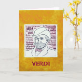 Giuseppe Verdi - groetenkaart Kaart (Gele Bloem)