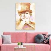 Giuseppe Verdi op Canvas - Waterverf Style Afdruk (Insitu (Woonkamer))
