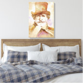 Giuseppe Verdi op Canvas - Waterverf Style Afdruk (Insitu (Slaapkamer))