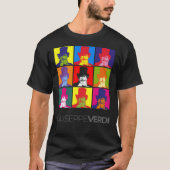 Giuseppe Verdi pop-art portret poster T-shirt (Voorkant)