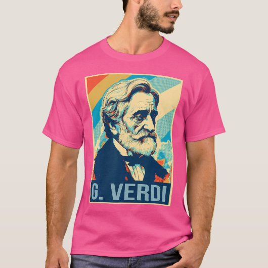 Giuseppe Verdi Poster, Italiaanse opera T-shirt (Voorkant)