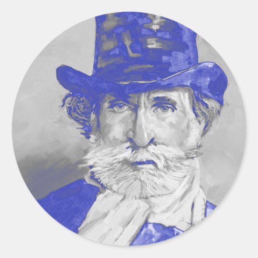 Giuseppe Verdi Ronde Sticker (Voorkant)