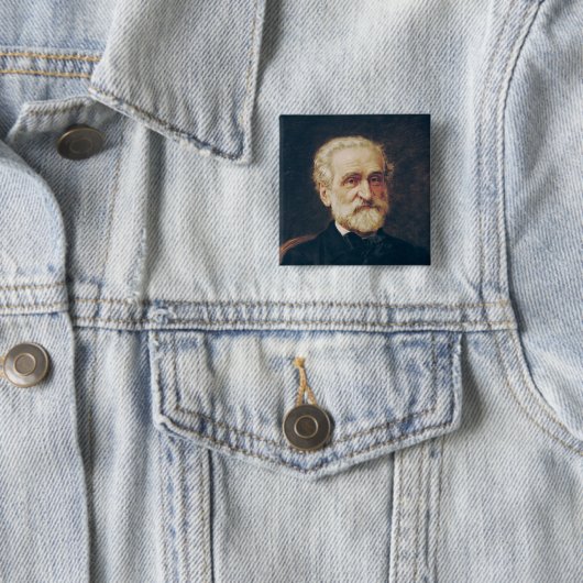 Giuseppe Verdi Vierkante Button 5,1 Cm (In situ)