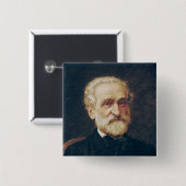 Giuseppe Verdi Vierkante Button 5,1 Cm (Voorkant /achterkant)