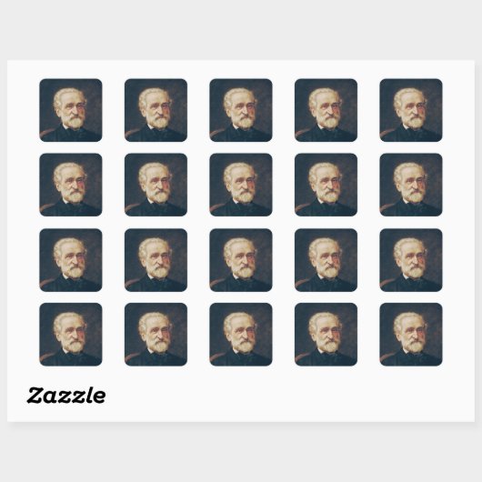 Giuseppe Verdi Vierkante Sticker (Vel)
