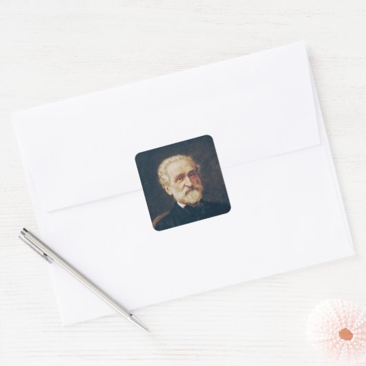 Giuseppe Verdi Vierkante Sticker (Envelop)