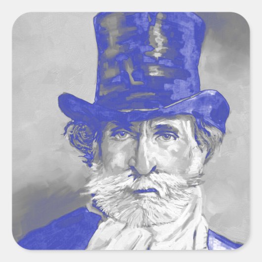 Giuseppe Verdi Vierkante Sticker (Voorkant)