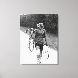 Giusto Cerutti Tour de France 1928 Na de crash Canvas Afdruk