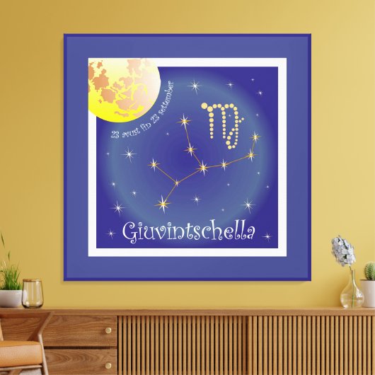 Giuvintschella 23 avust fin 23 settember Leinwand Canvas Afdruk (Insitu (Woonkamer))