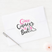 Give Breast Cancer The Boot Awareness Ronde Sticker (Envelop)