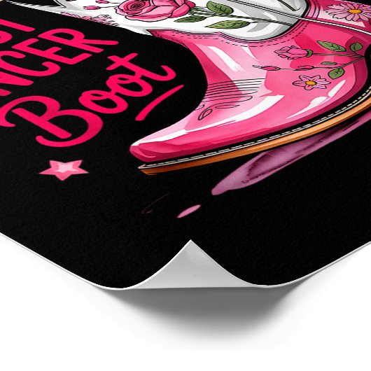 Give Breast Cancer The Boot Breast Cancer Nk Ribbo Poster (Hoek)