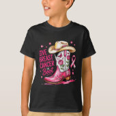 Give Breast Cancer The Boot Breast Cancer Nk Ribbo T-shirt (Voorkant)