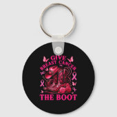 Give Breast Cancer The Boot Cowgirl Cancer Awarene Sleutelhanger (Voorkant)